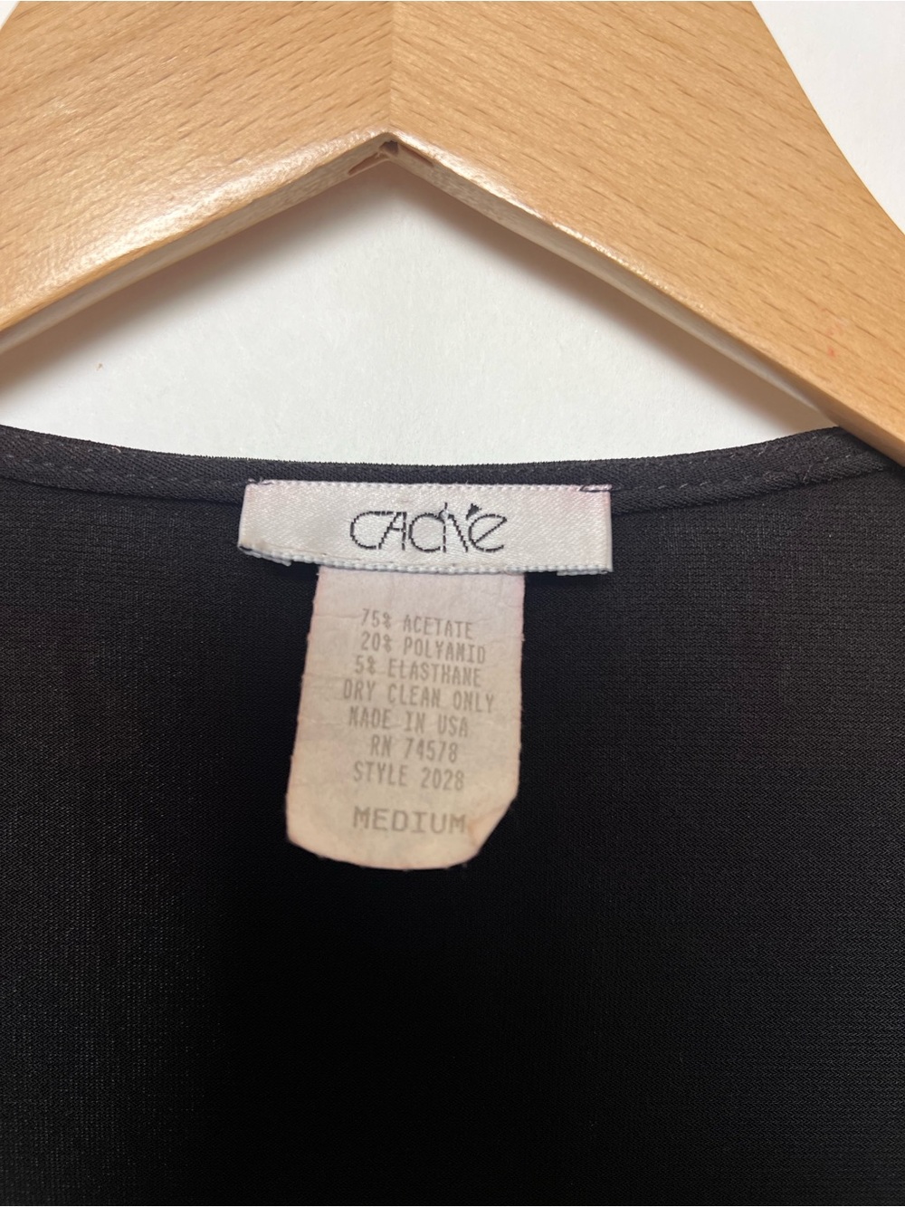 Cache Black Ruched Lace-Up Corset Top Ruffle Trim Long Sleeve Y2K Medium - Picture 3 of 6